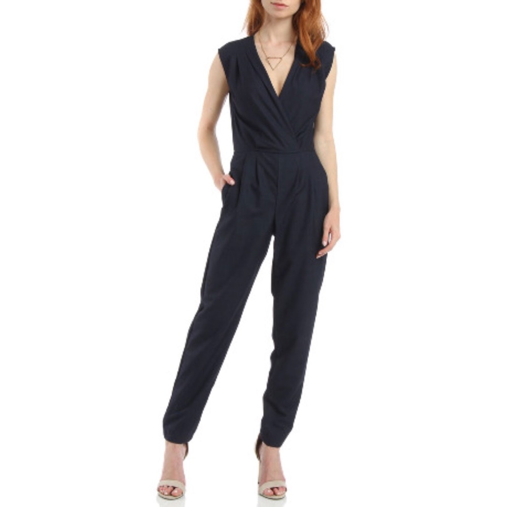 Twill Jumpsuit in Navy